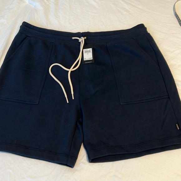 7 for all mankind navy blue sweater shorts - Picture 3 of 7